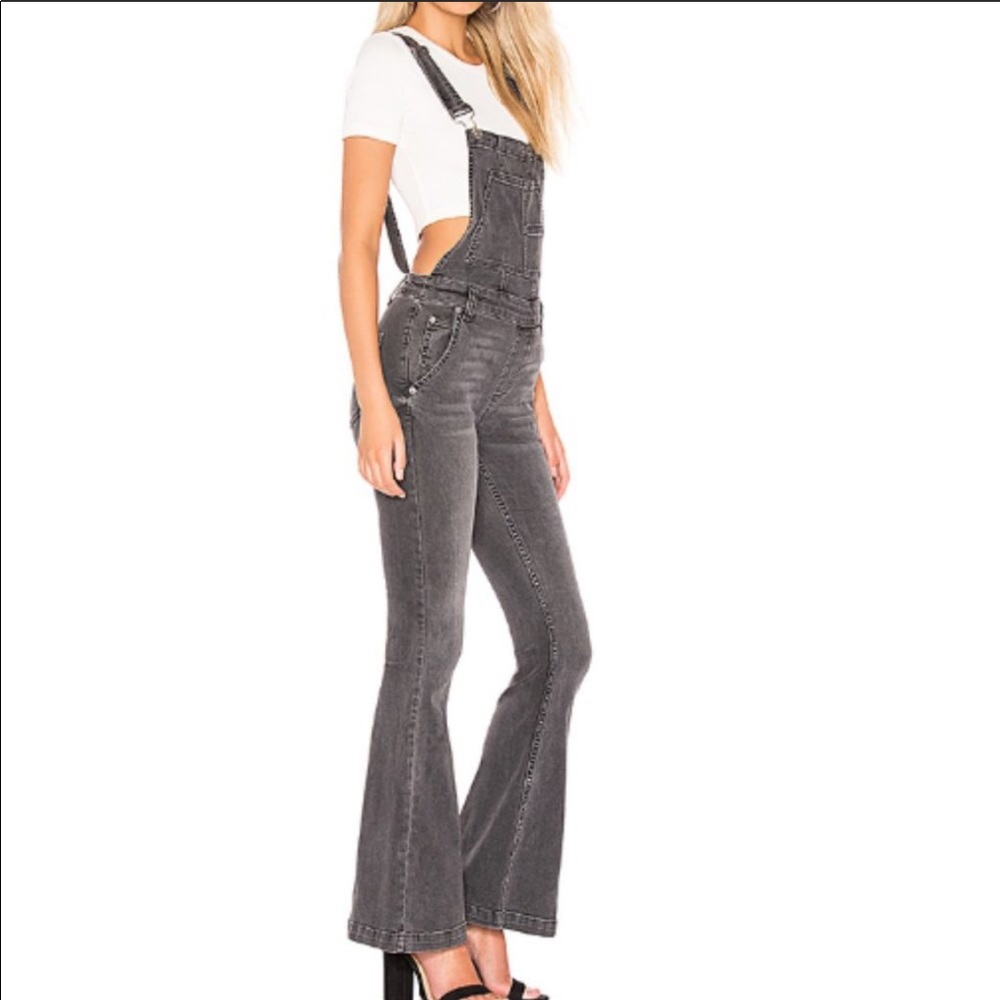 Free People Carly Flare Overalls